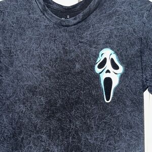 Black T-Shirt with Ghost Face Design